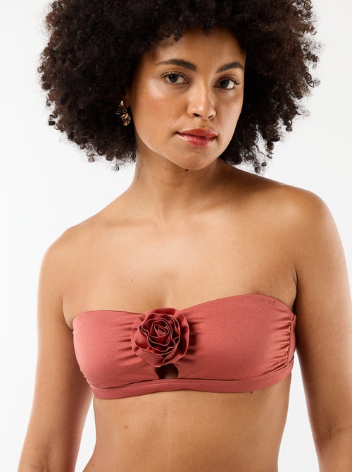Bandeau de bain avec détail fleur en relief - Kiabi