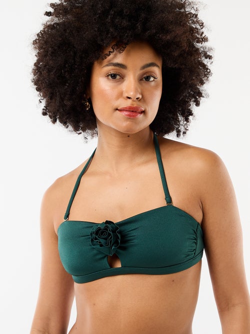 Bandeau de bain avec détail fleur en relief - Kiabi