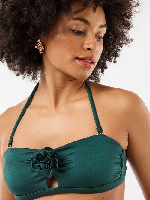 Bandeau de bain avec détail fleur en relief - Kiabi