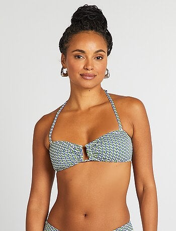 Bandeau de bain imprimé géométrique