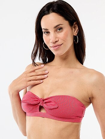 Bandeau de bain imprimé vichy