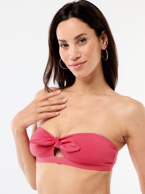 Bandeau de bain imprimé vichy - Kiabi