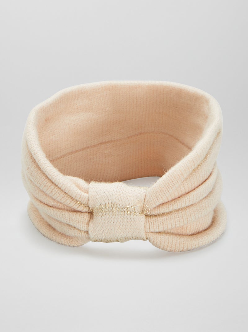 Bandeau en maille tricot Ecru - Kiabi