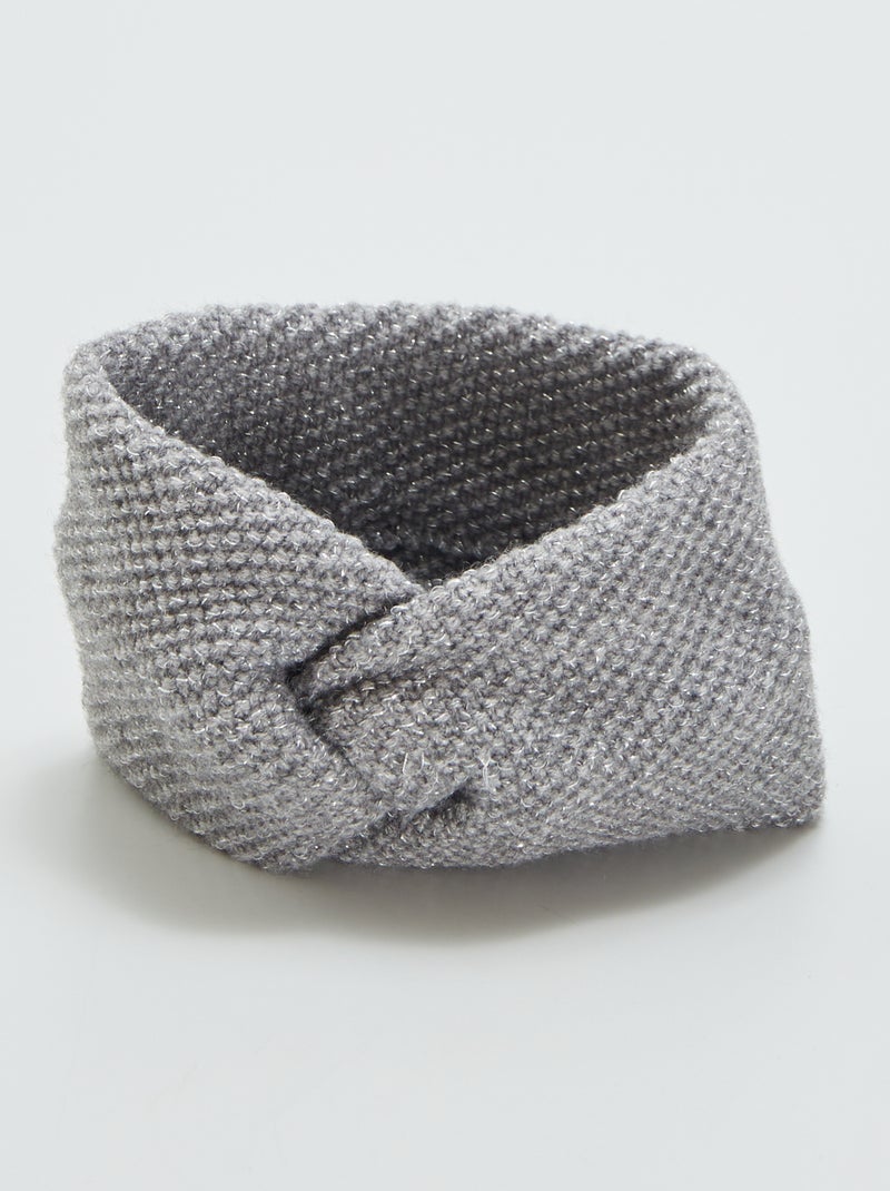 Bandeau en point mousse brillant Gris - Kiabi