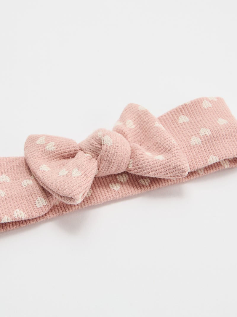 Bandeau nœud Rose - Kiabi