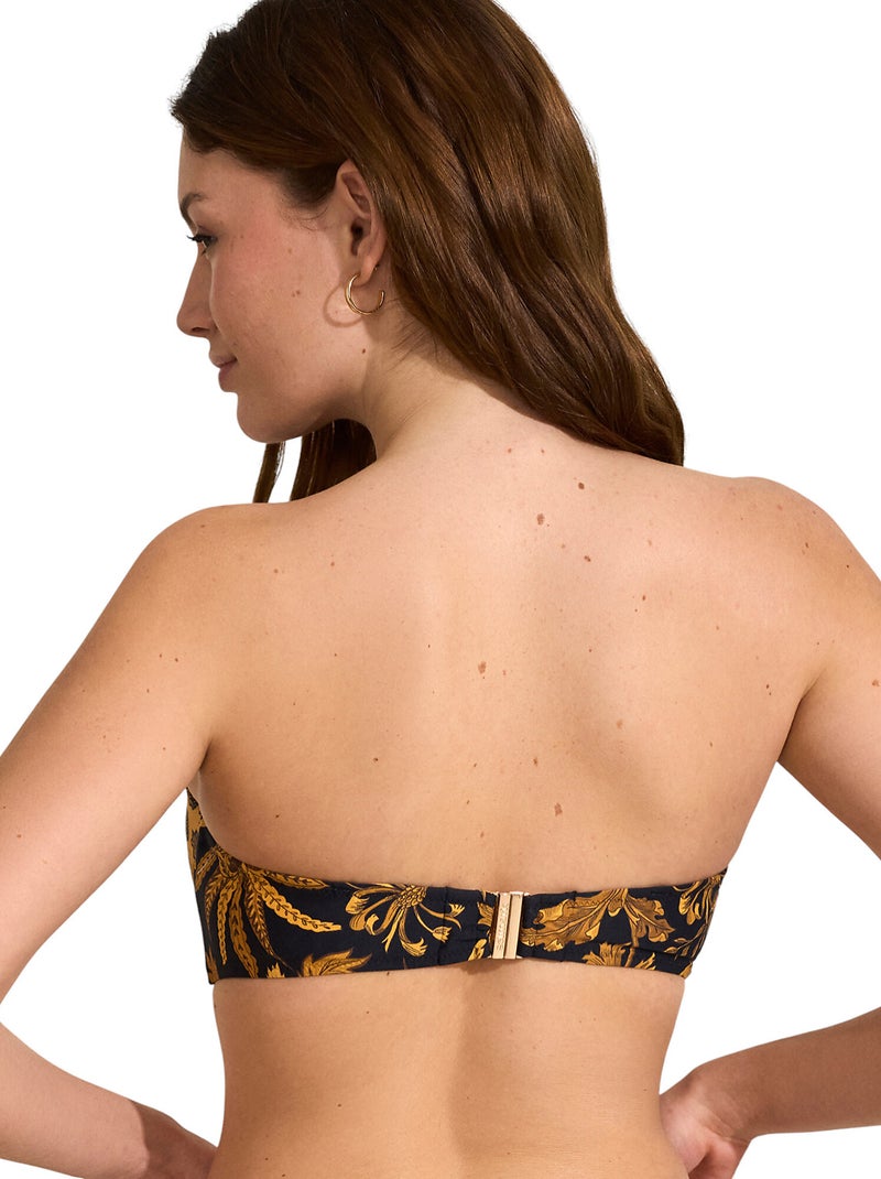 Bandeau top acanthus Zwart - Kiabi