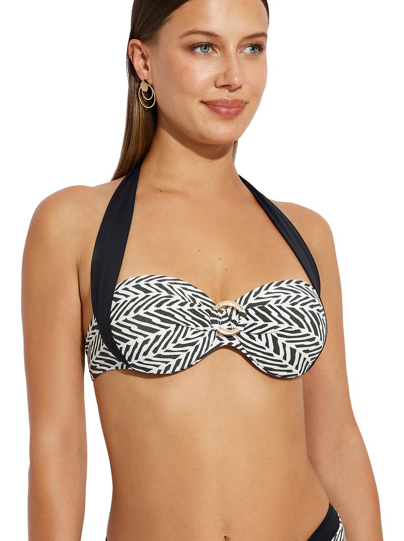 Bandeau zwemkleding topje caipirinha Zwart - Kiabi