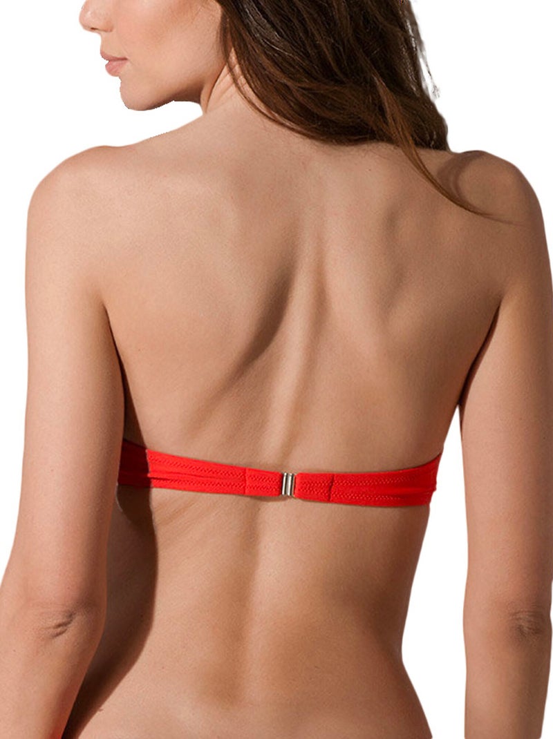 Bandeau zwempak topje pixel Oranje - Kiabi