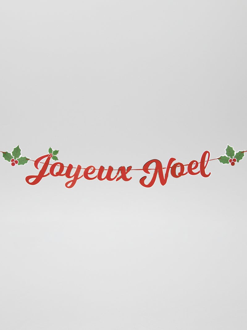Banderole 'Joyeux Noël' Rouge - Kiabi