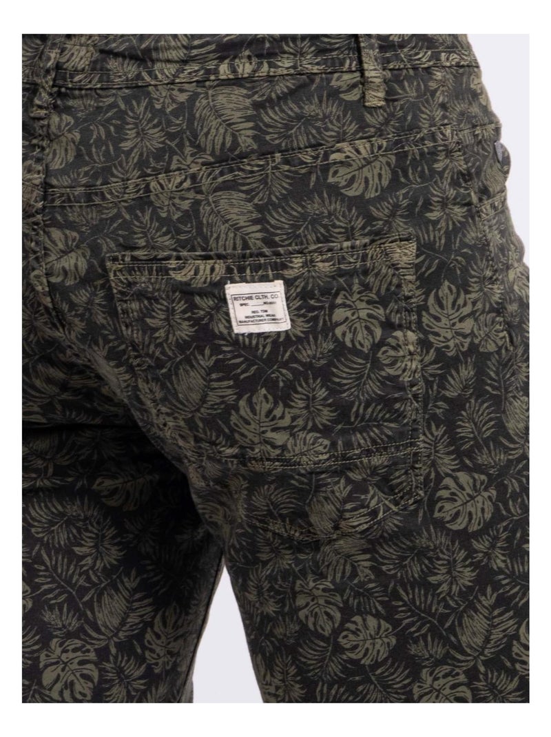BANEM Bermudashorts met print Kaki - Kiabi