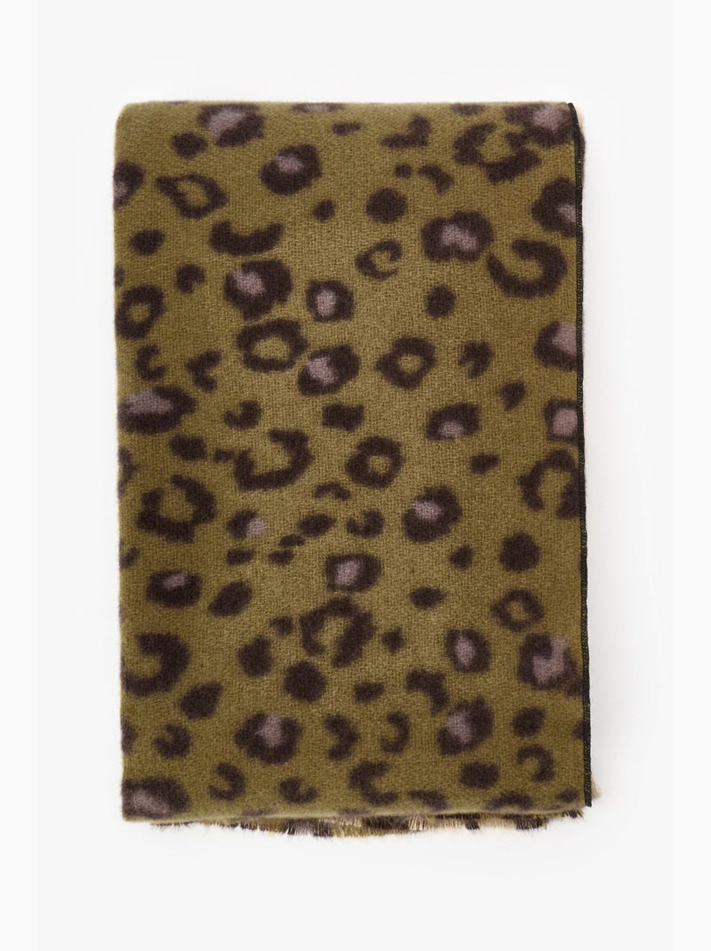 Barbara écharpe à motif zèbre penti Vert kaki - Kiabi