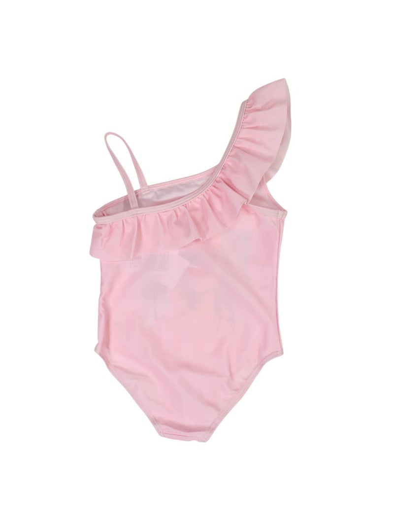 Barbie - Maillot de bain fille bretelles asymétrique Rose - Kiabi