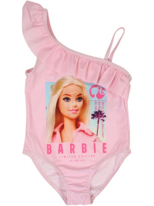Barbie - Maillot de bain fille bretelles asymétrique - Kiabi