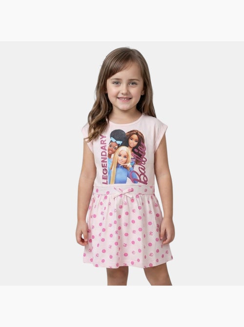 Barbie - Robe fille avec motifs rond - Kiabi