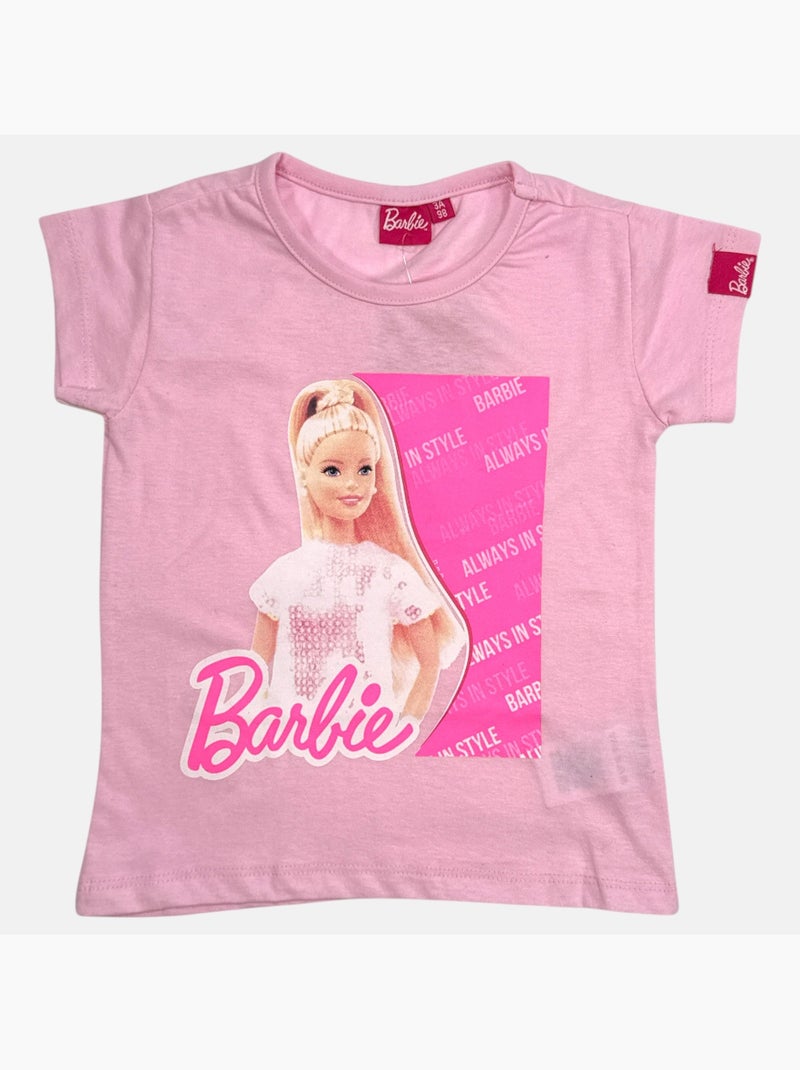 Barbie - Set T-shirt en short Roze - Kiabi