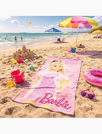 Barbie - Strandlaken meisje met personage