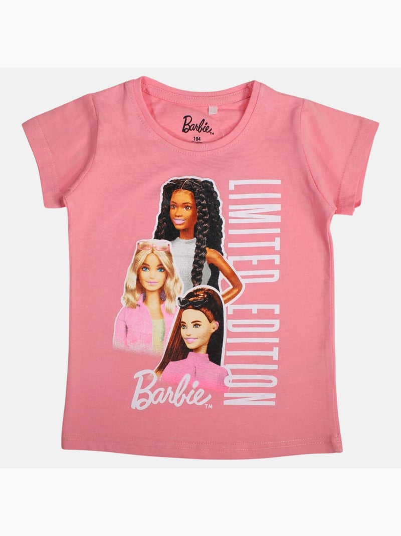 Barbie - T-shirt korte mouwen meisje Roze - Kiabi