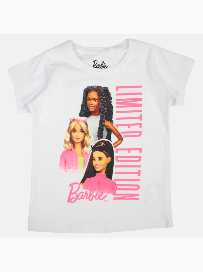 Barbie - T-shirt korte mouwen meisje Wit - Kiabi