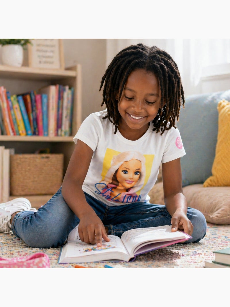 Barbie - T-shirt korte mouwen meisje Wit - Kiabi