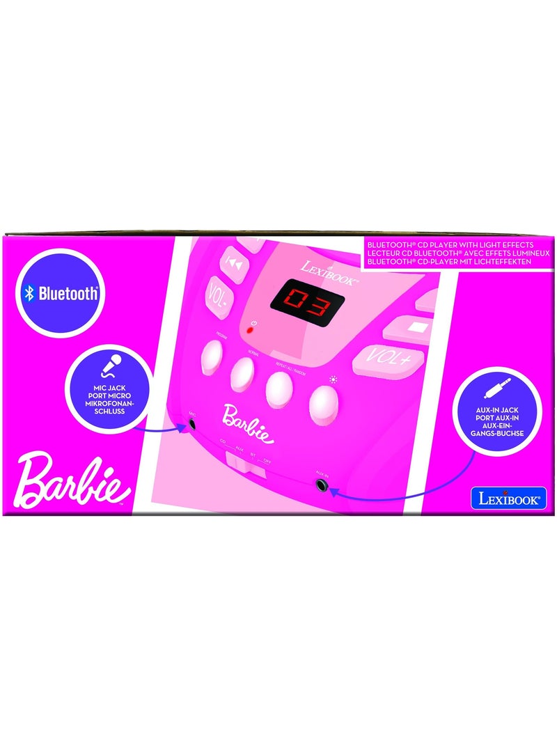 Barbie bluetooth cd player met lichteffecten Roze - Kiabi