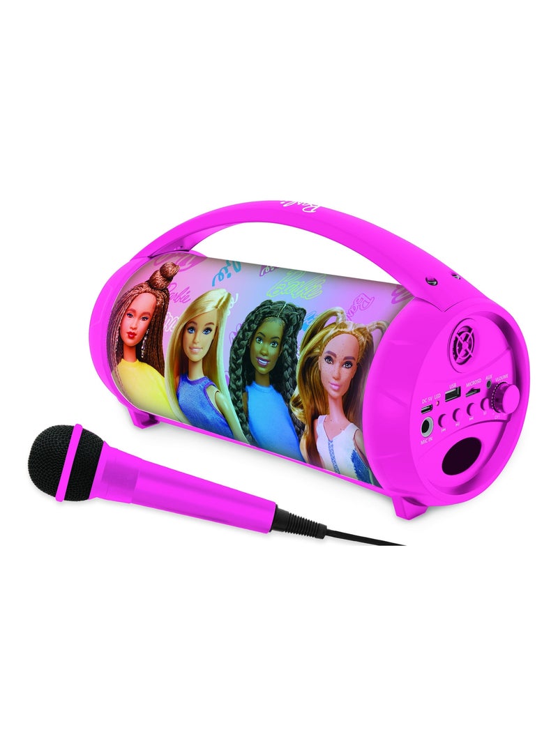 Barbie bluetooth® lichtluidspreker met microfoon Roze - Kiabi