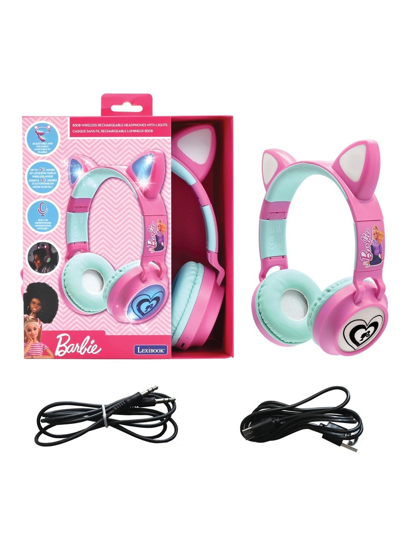 Barbie bright oplaadbare draadloze koptelefoons met kat oren Roze - Kiabi