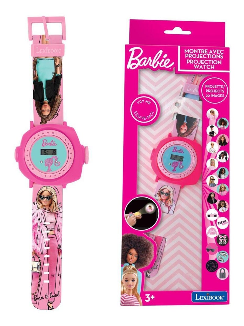 Barbie digitaal projectiehorloge met 20 beelden om te projecteren Roze - Kiabi