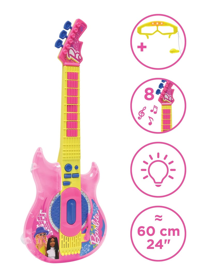 Barbie electronic lighting gitaar met microfoon in glasses shape Roze - Kiabi