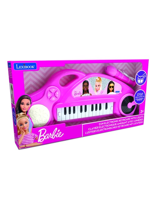 Barbie fun electronic piano keyboard met verlichting en microfoon - 24 keys - Kiabi Barbie fun electronic piano keyboard met verlichting en microfoon - 24 keys - Kiabi