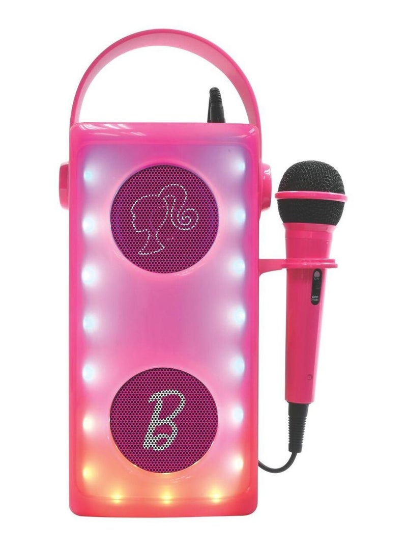 Barbie lichtgevende krachtige bluetooth® luidspreker met microfoon Paars - Kiabi