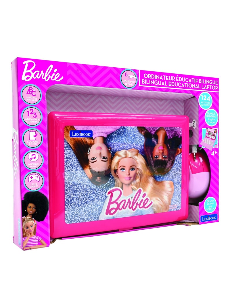 Barbie tweetalige educatieve laptop – 124 activiteiten in het engels en frans Roze - Kiabi