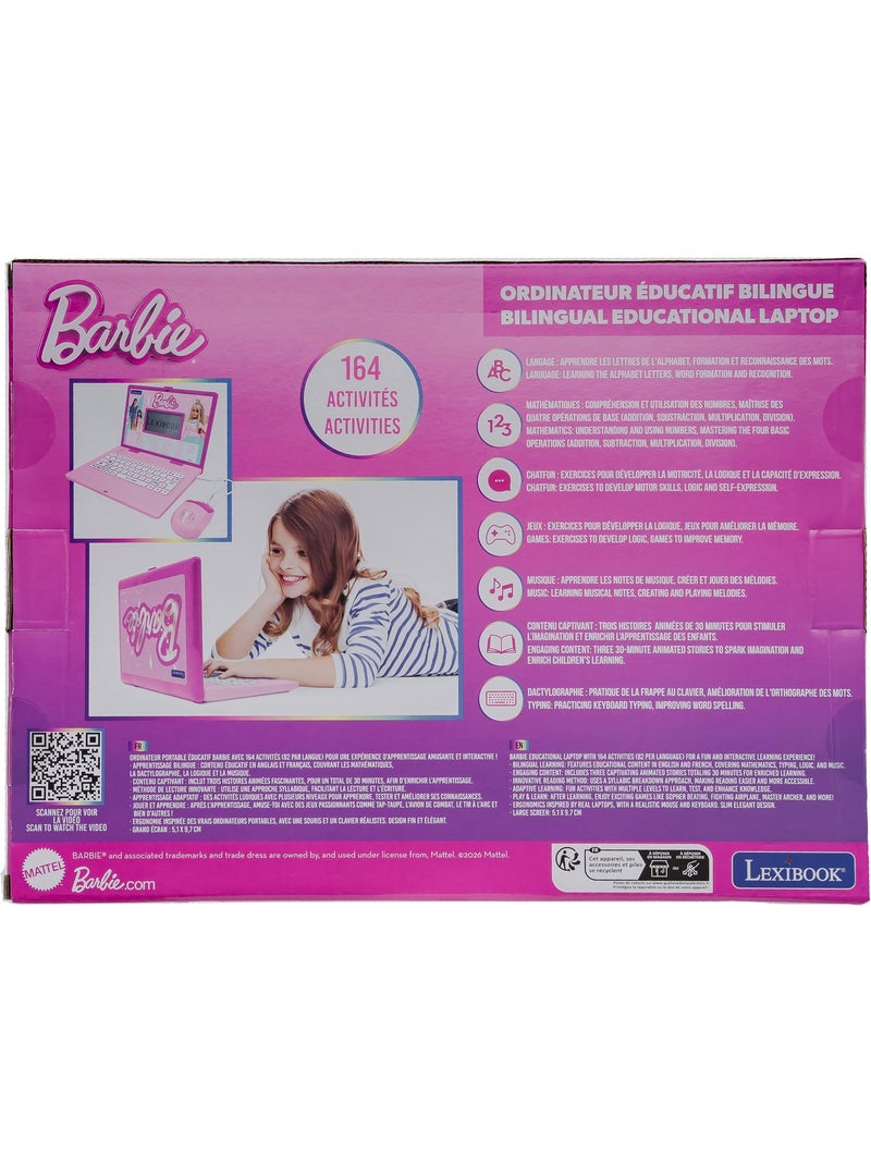 Barbie tweetalige educatieve laptop met 164 activiteiten (en/fr) Roze - Kiabi
