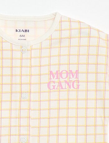 Barboteuse à manches courtes avec motif