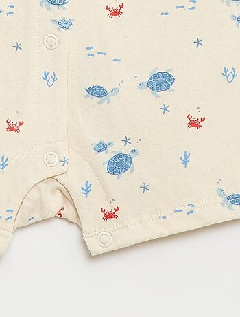 Barboteuse à manches courtes avec motif