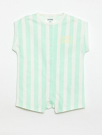 Barboteuse à manches courtes avec motif