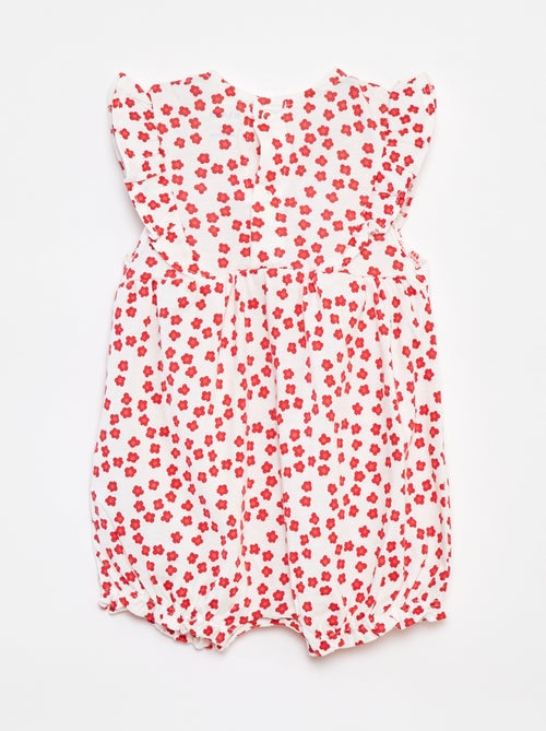 Barboteuse à volants avec poches - Kiabi