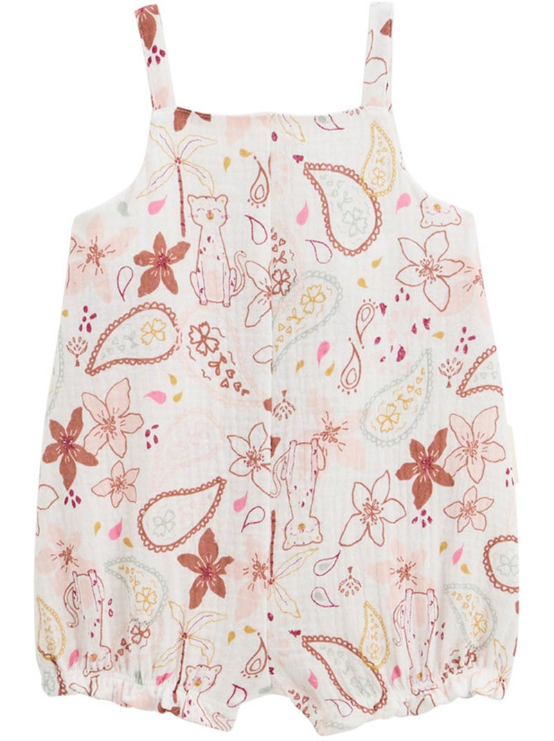 Barboteuse b?b? en gaze de coton Arizona Ecru - Kiabi