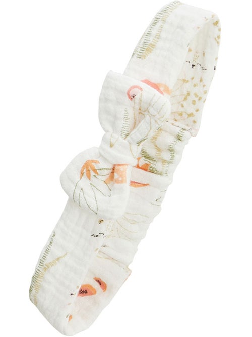 Barboteuse b?b? + headband en gaze de coton Sierra - Kiabi