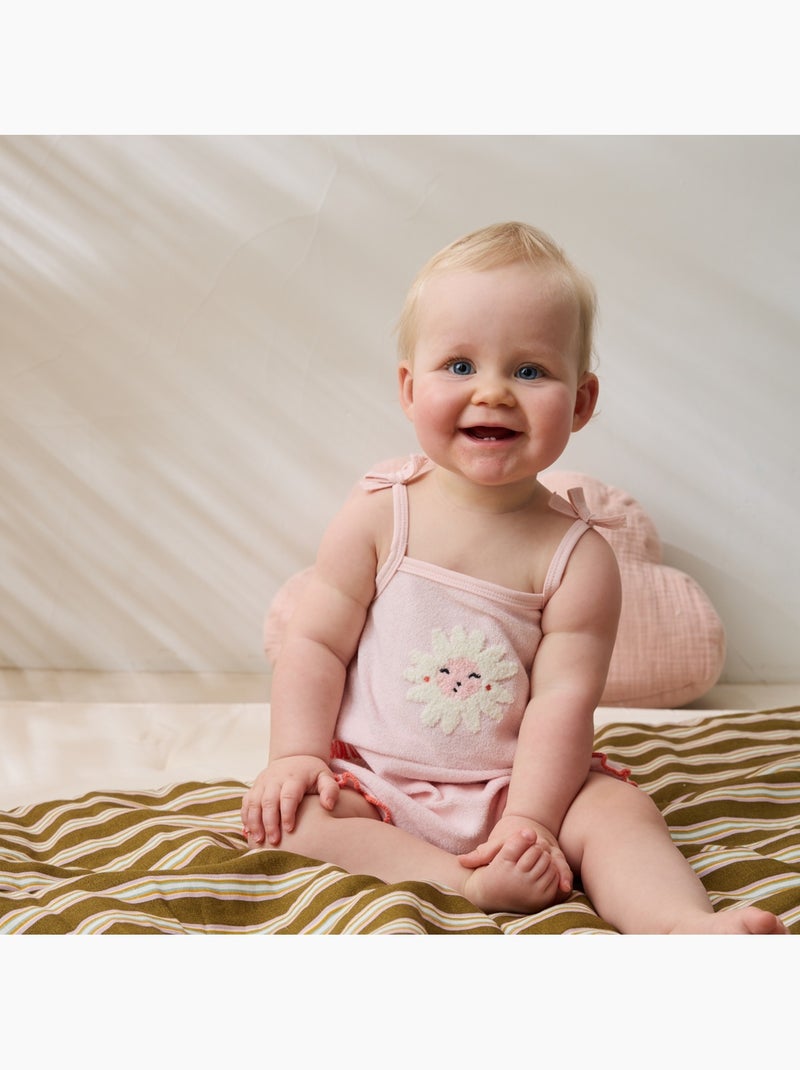 Barboteuse bébé en éponge Saona Rose - Kiabi