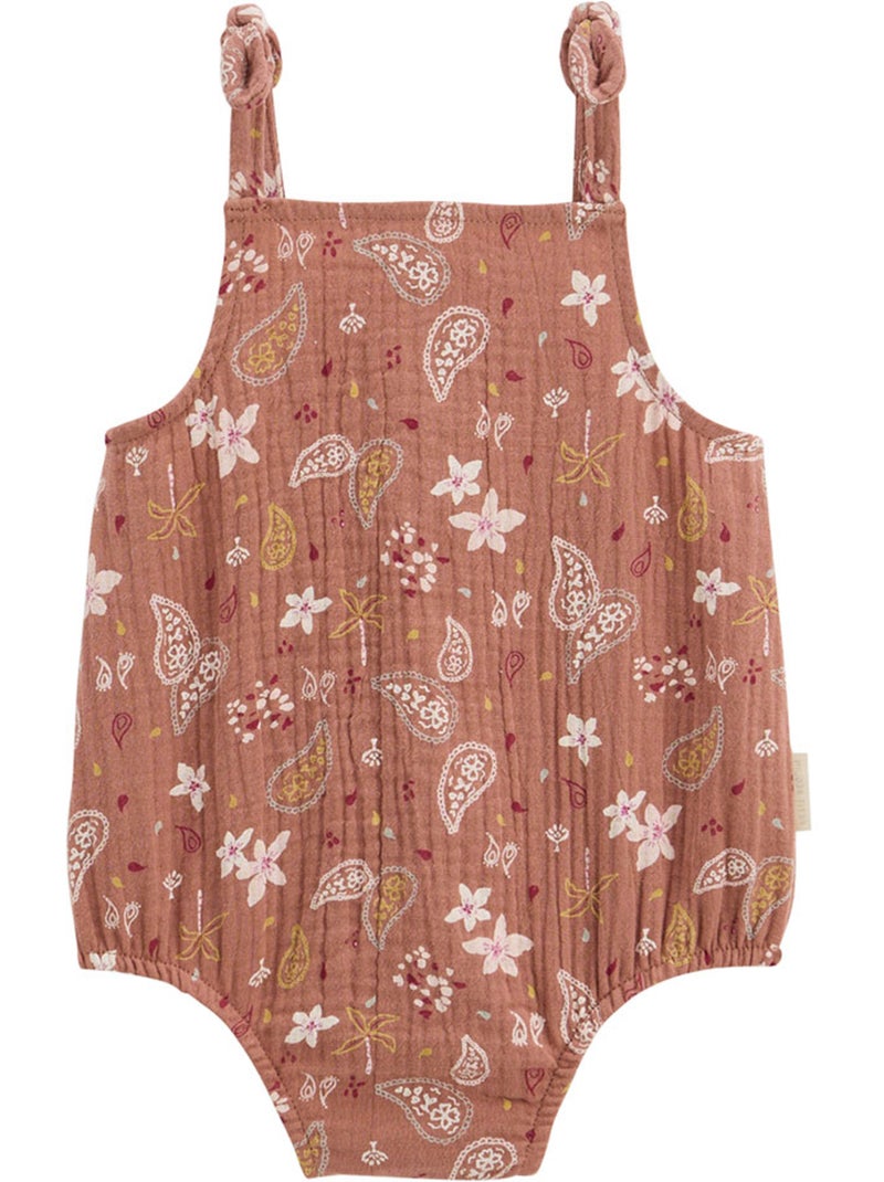 Barboteuse bébé en gaze de coton Arizona Rose foncé - Kiabi