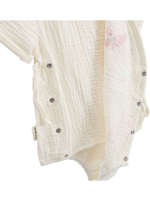 Barboteuse bébé en gaze de coton Louison - Kiabi Barboteuse bébé en gaze de coton Louison - Kiabi