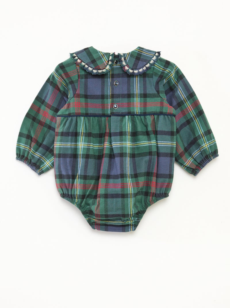 Barboteuse courte 'Kiabi & Catherine Painvin' en flanelle de coton Vert - Kiabi