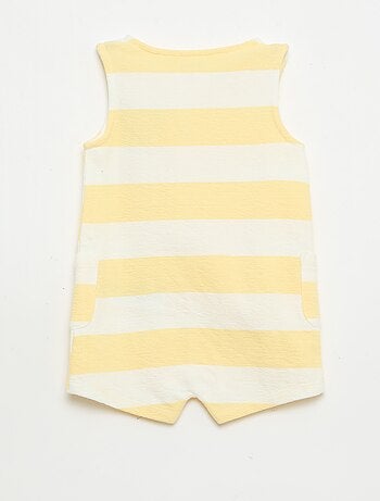 Barboteuse en baby Terry à carreaux