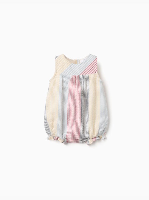 Barboteuse en coton à rayures You&Me - Kiabi