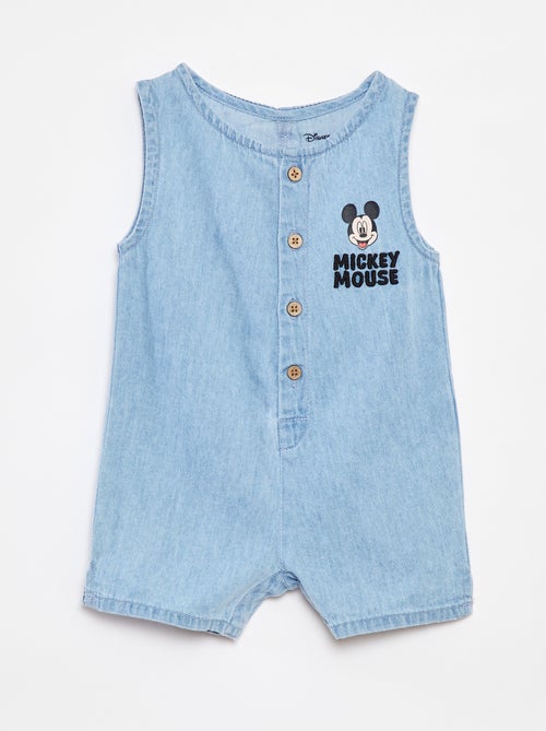 Barboteuse en denim 'Mickey Mouse' 'Disney' - Kiabi