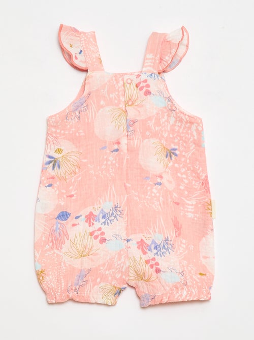 Barboteuse en gaze de coton 'Petit Béguin' - Kiabi