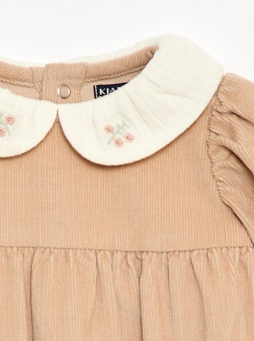 Barboteuse en velours - Kiabi