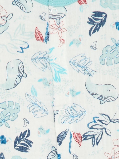 Barboteuse manches courtes 'Petit Béguin' - Kiabi