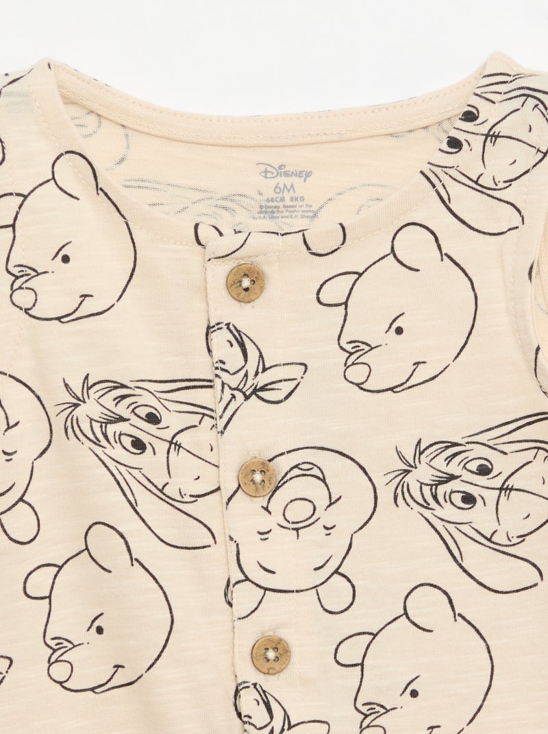 Barboteuse sans manches imprimé 'Disney' Beige - Kiabi