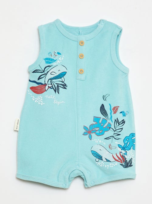 Barboteuse sans manches 'Petit Béguin' - Kiabi